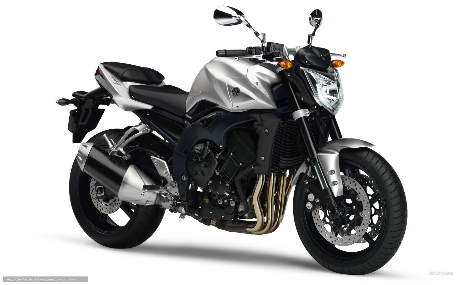 silver Yamaha motorcycle