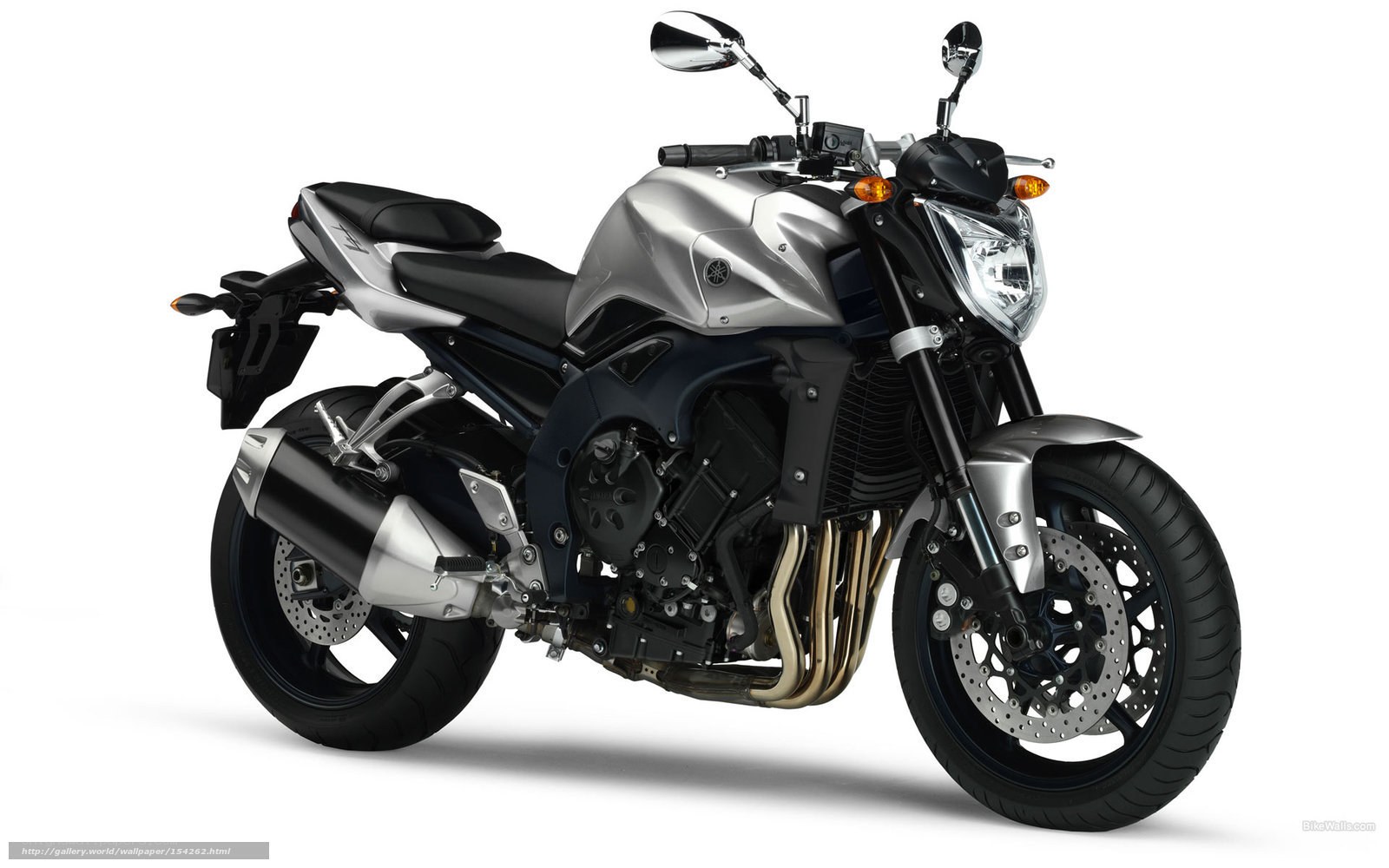 silver Yamaha motorcycle