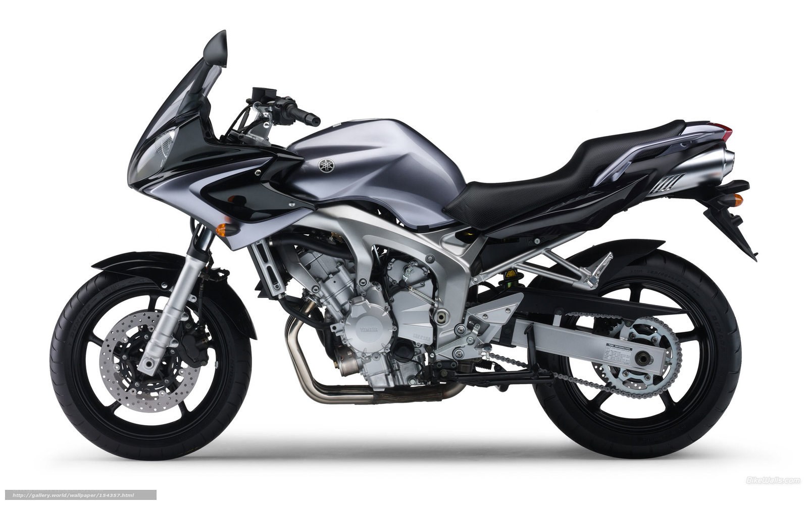 silver Yamaha motorcycle