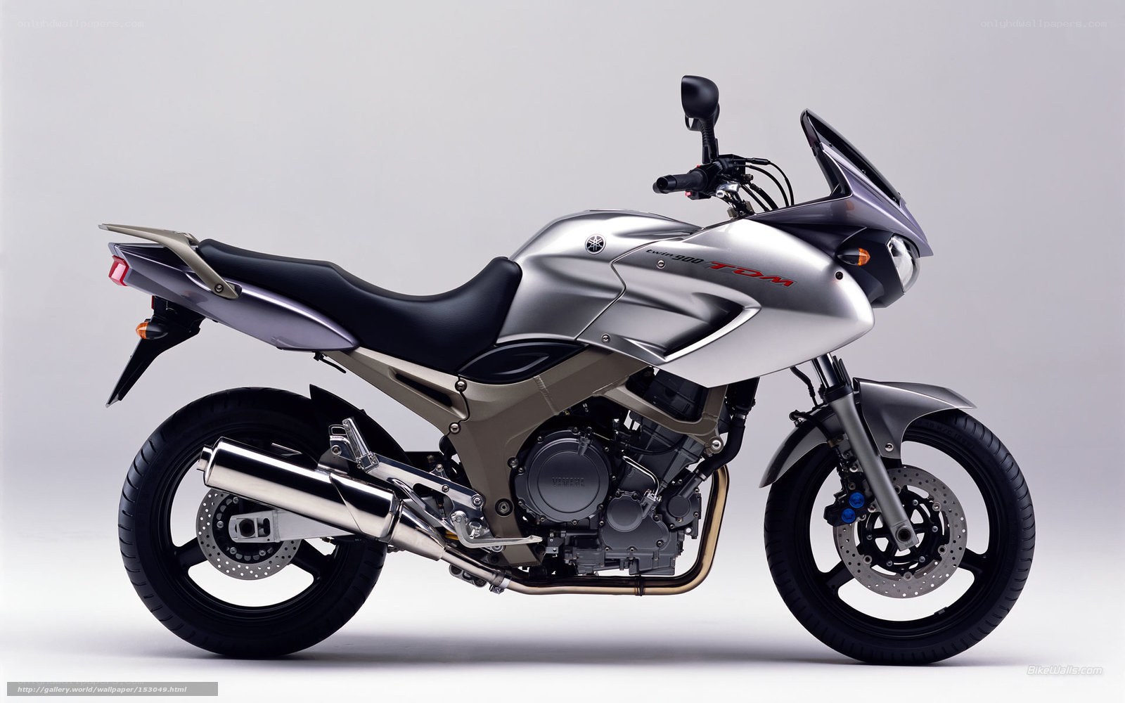 Silver Yamaha motorcycle
