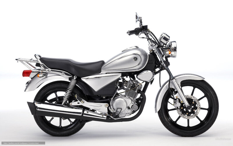 Silver Yamaha Motorcycle — Neutral, Photograph, Seat, Exhaust, Headlight