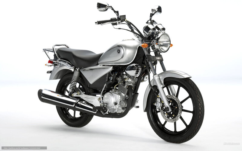 Silver Yamaha Motorcycle — Neutral, Photograph, Seat, Exhaust Pipe