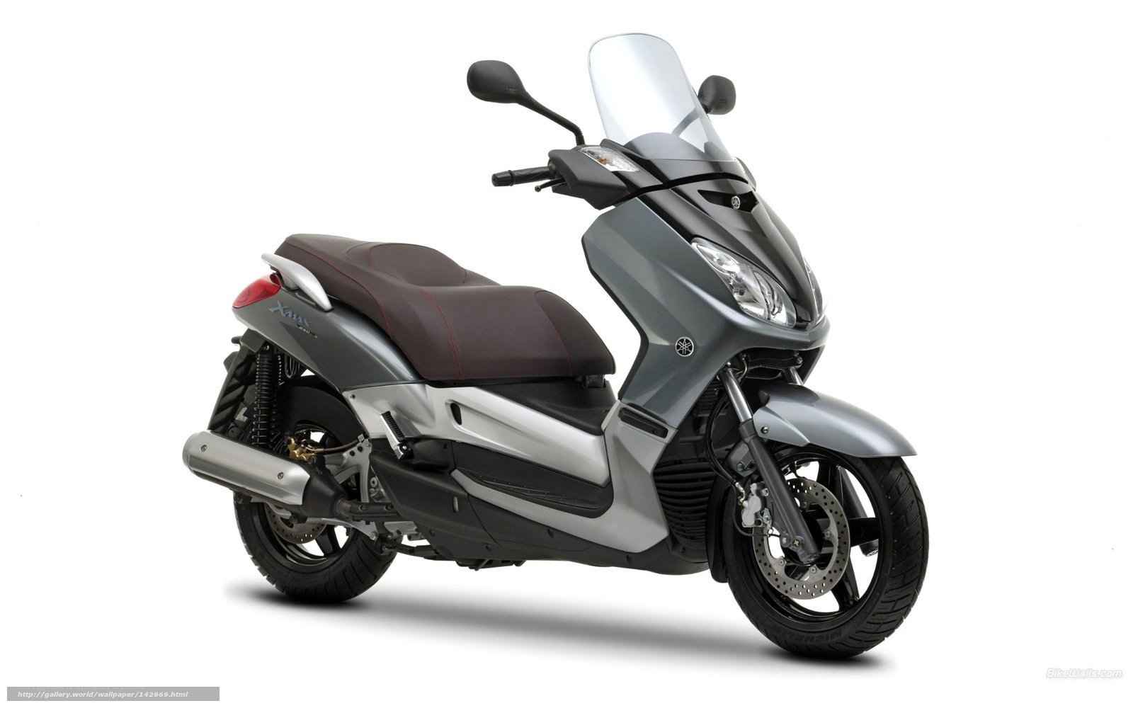 Silver Yamaha scooter