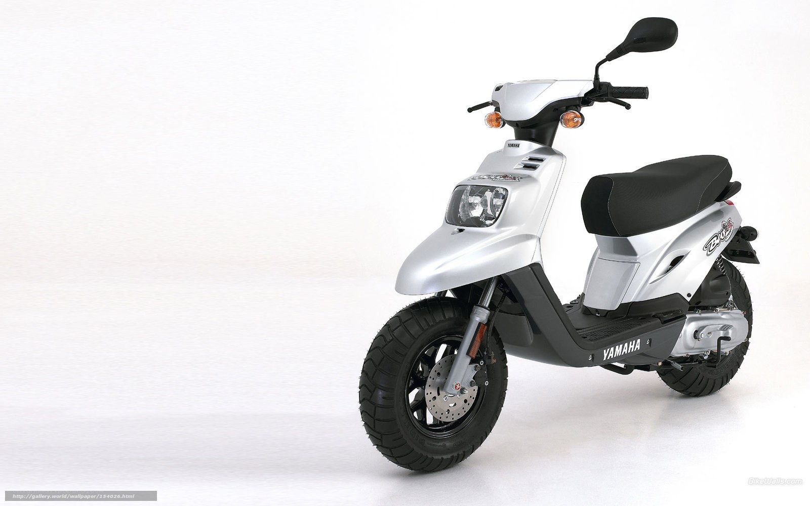 Silver Yamaha scooter