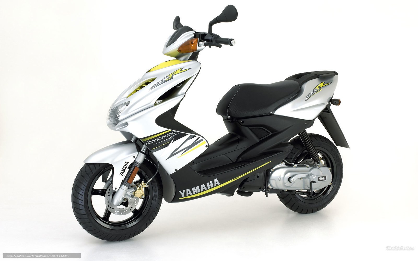 Silver Yamaha scooter