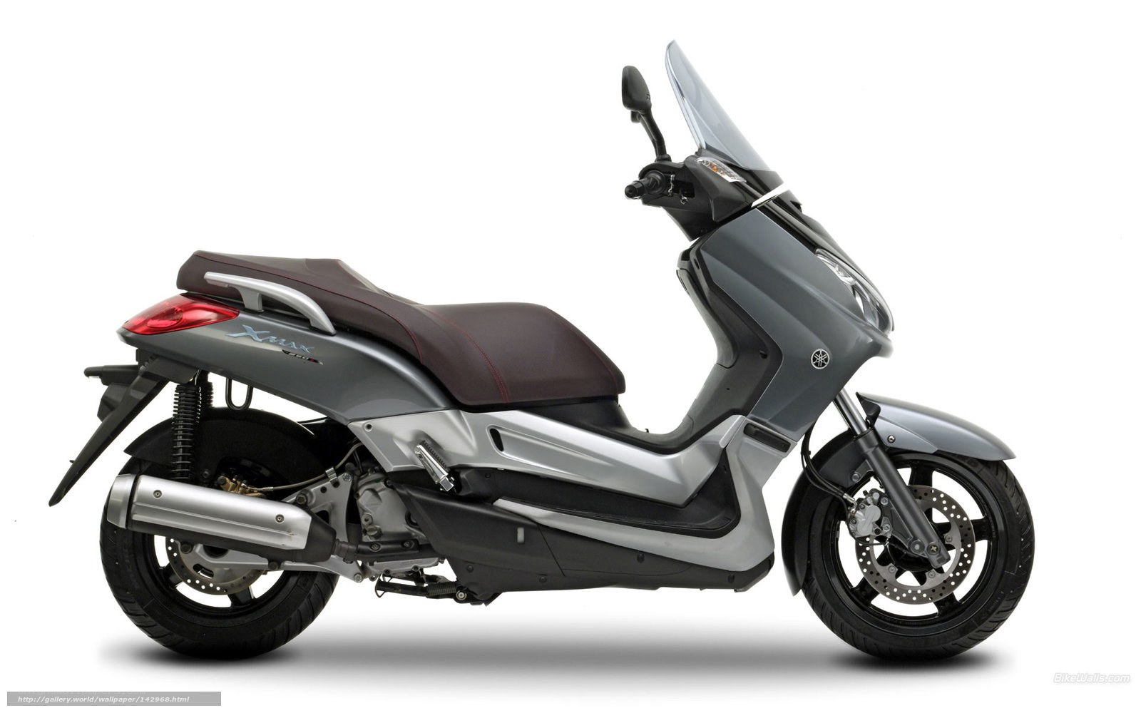 Silver Yamaha scooter