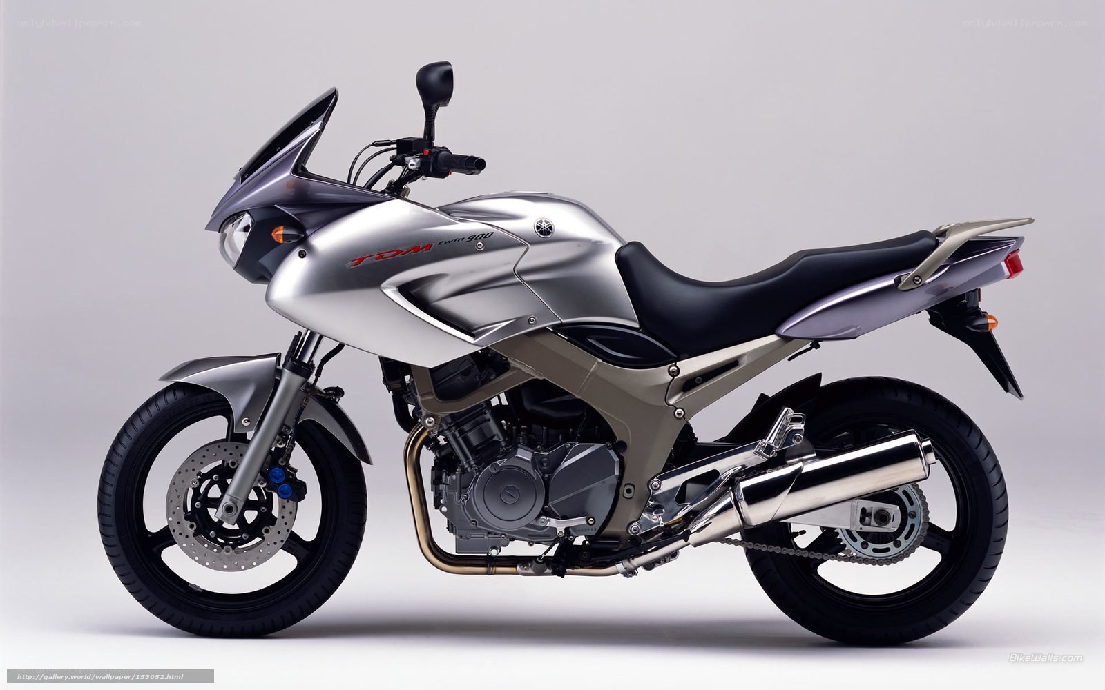 Silver Yamaha TDM 900 motorcycle