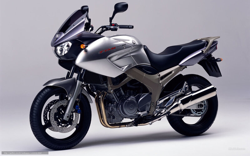 Silver Yamaha TDM 900 motorcycle