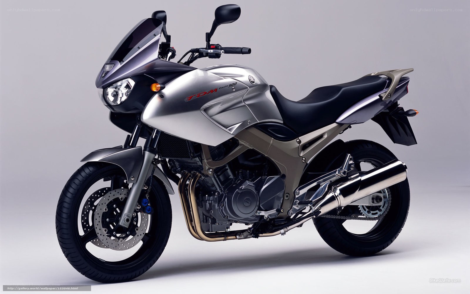 Silver Yamaha TDM 900 motorcycle