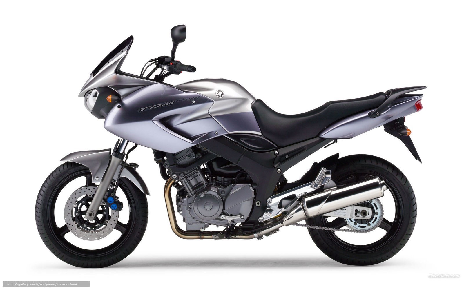 Silver Yamaha TDM motorcycle