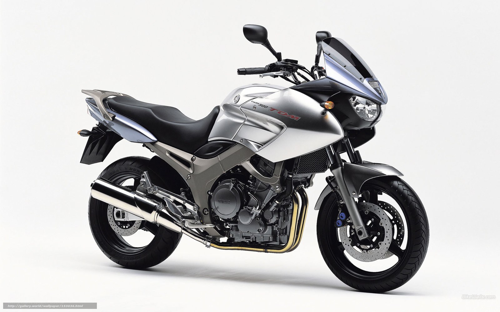 Silver Yamaha TDM motorcycle
