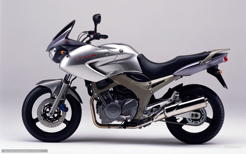 Silver Yamaha TDM Motorcycle — Neutral