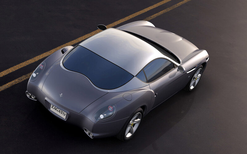 Silver Zagato sports car