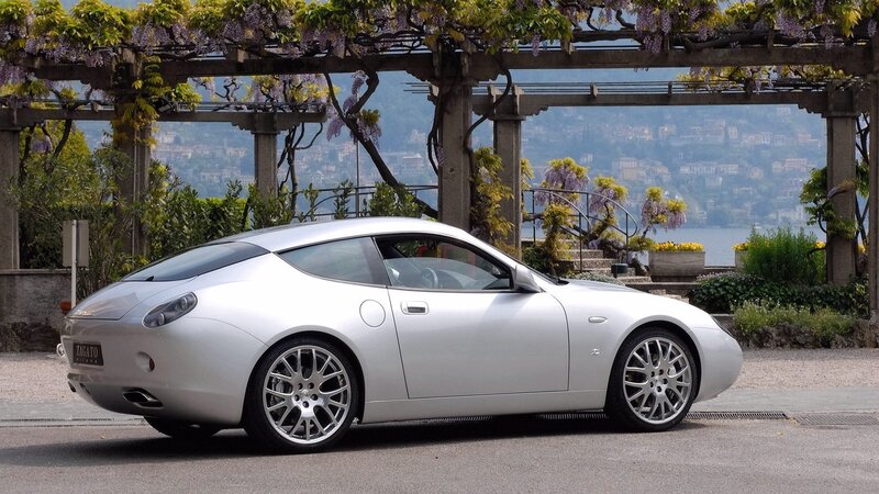 Silver Zagato sports car