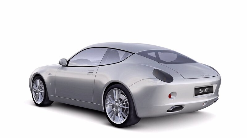 Silver Zagato sports car