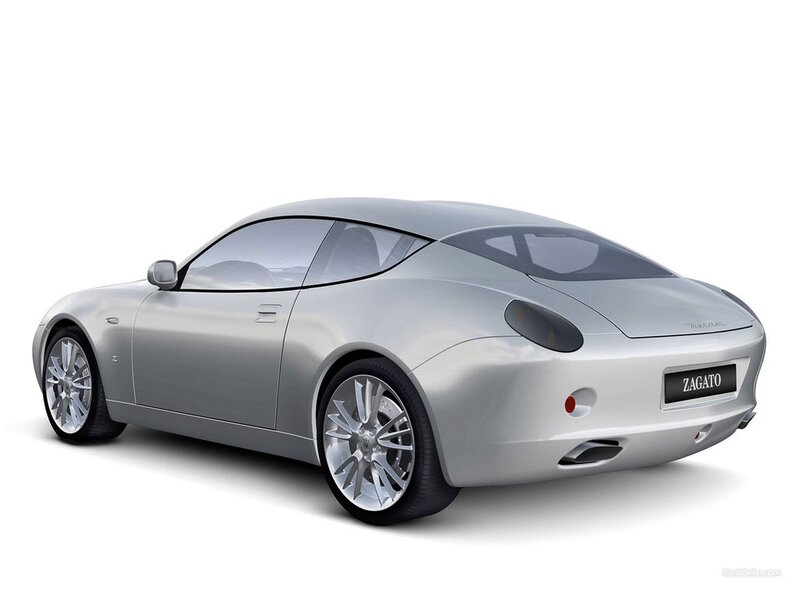 Silver Zagato sports car