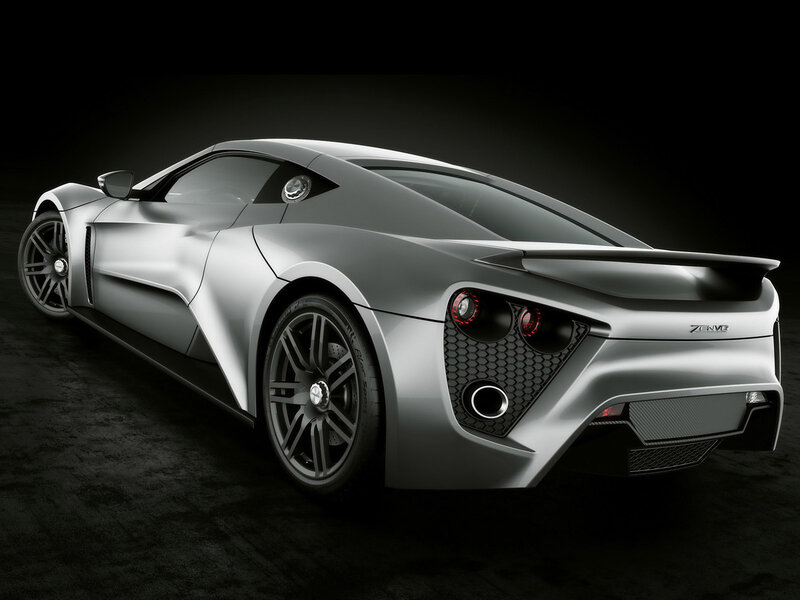 Silver Zenvo sports car