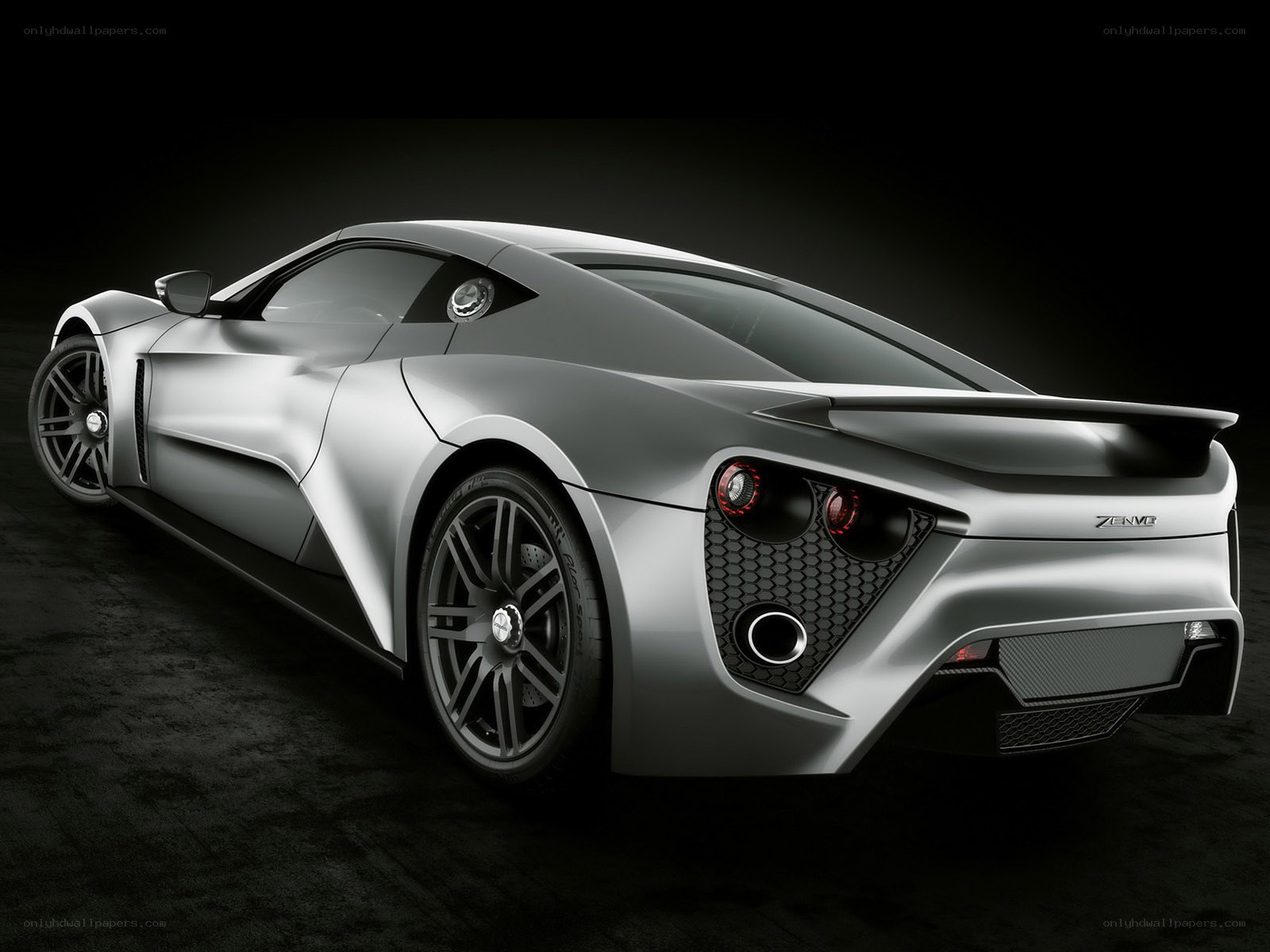 Silver Zenvo sports car