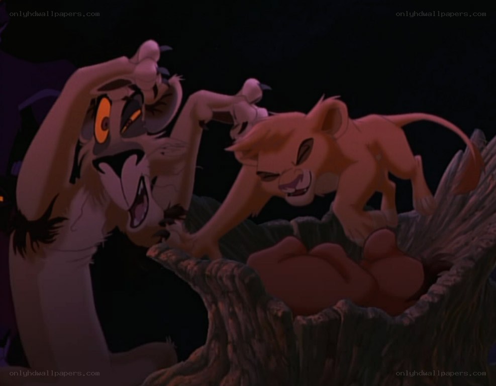 Simba and Scar in a fight