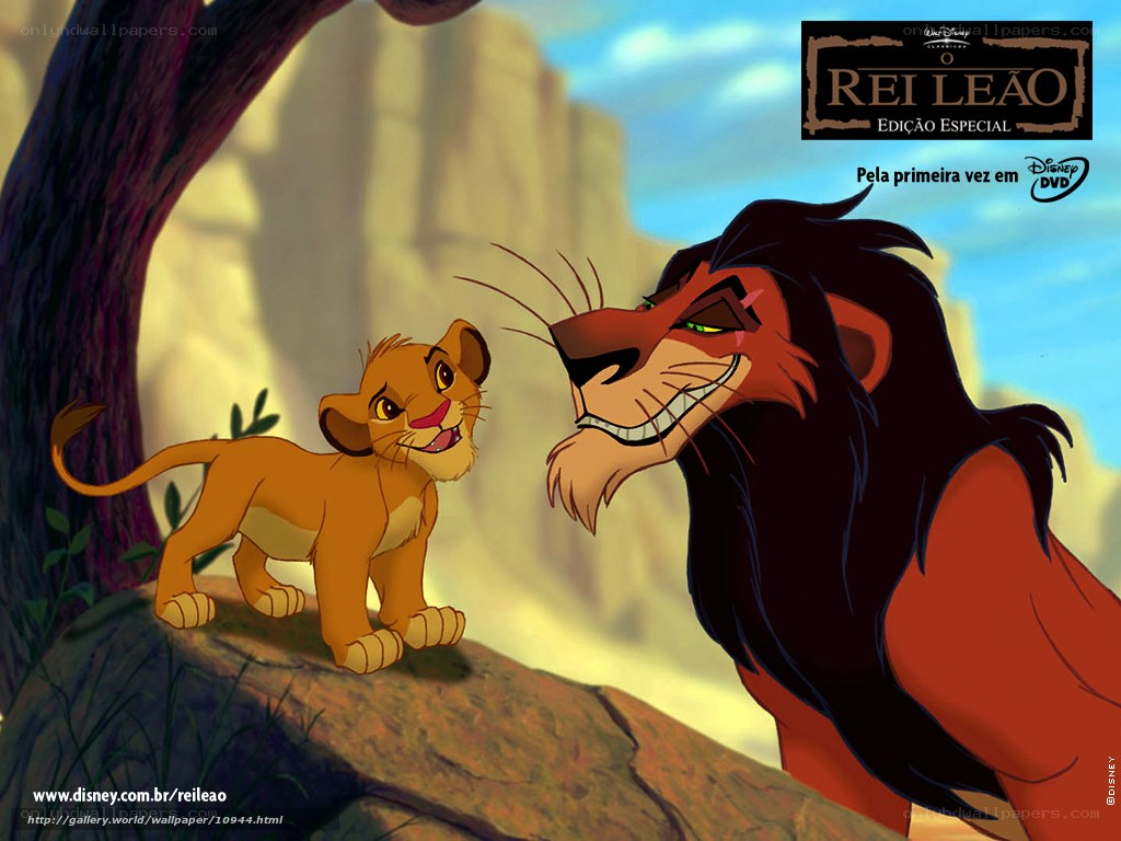 Simba and Scar in The Lion King
