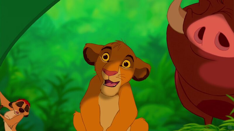 Simba with Timon and Pumbaa