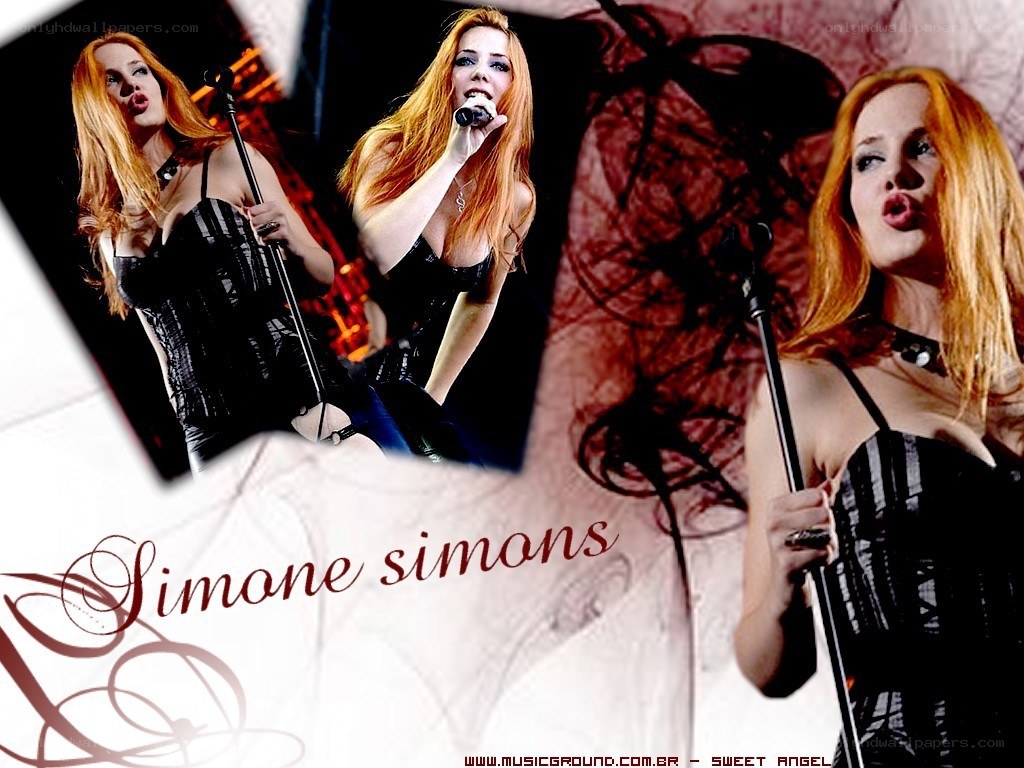Simone Simons performing