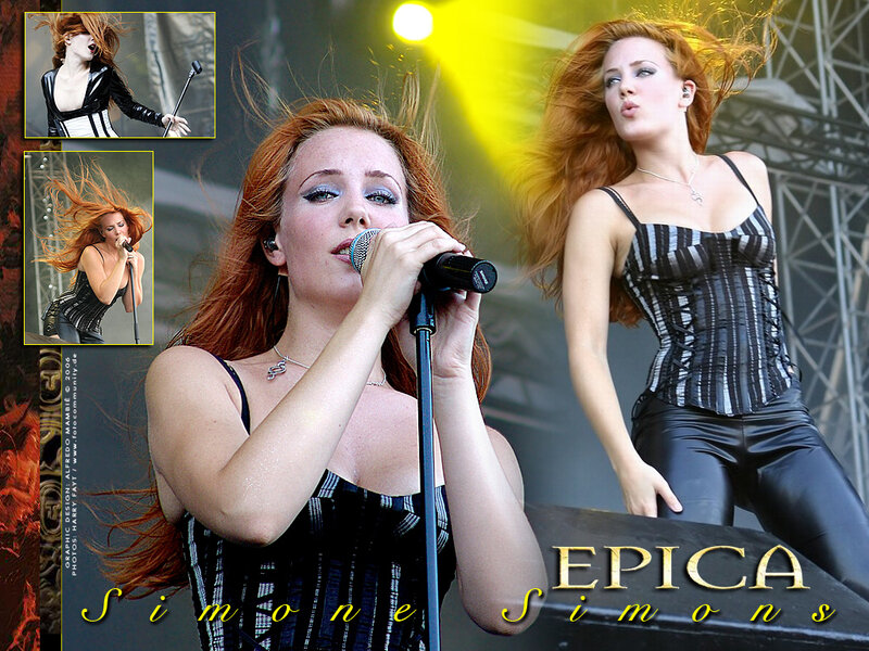 Simone Simons performing with Epica