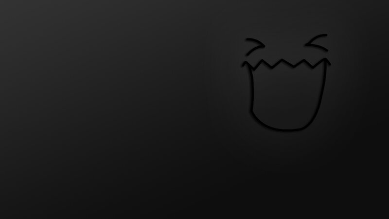 simple black face drawing