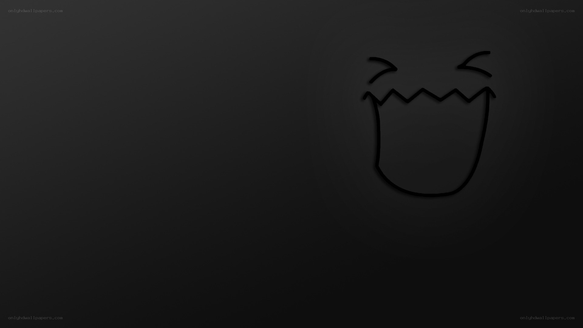 simple black face drawing