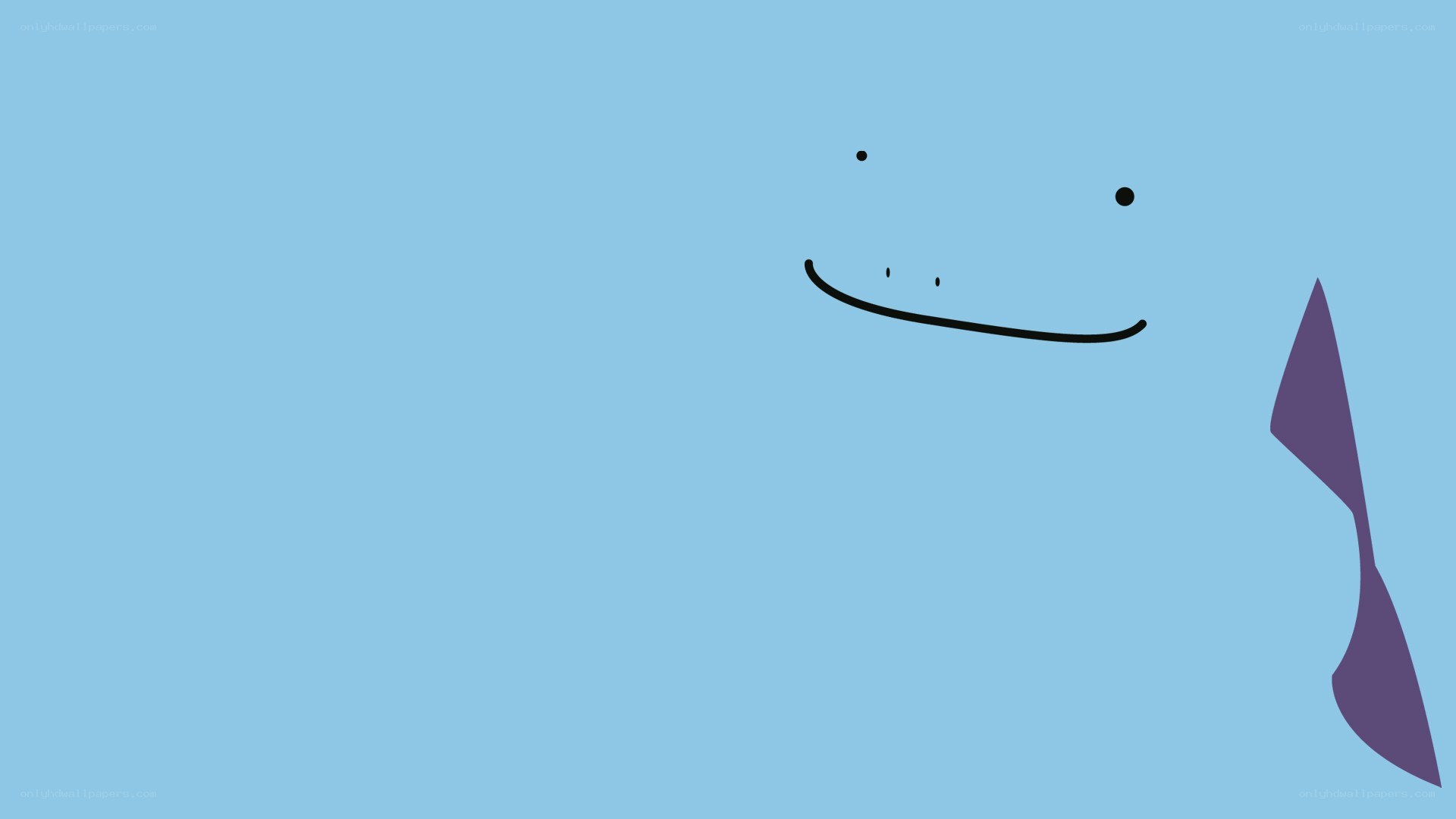 simple blue character face