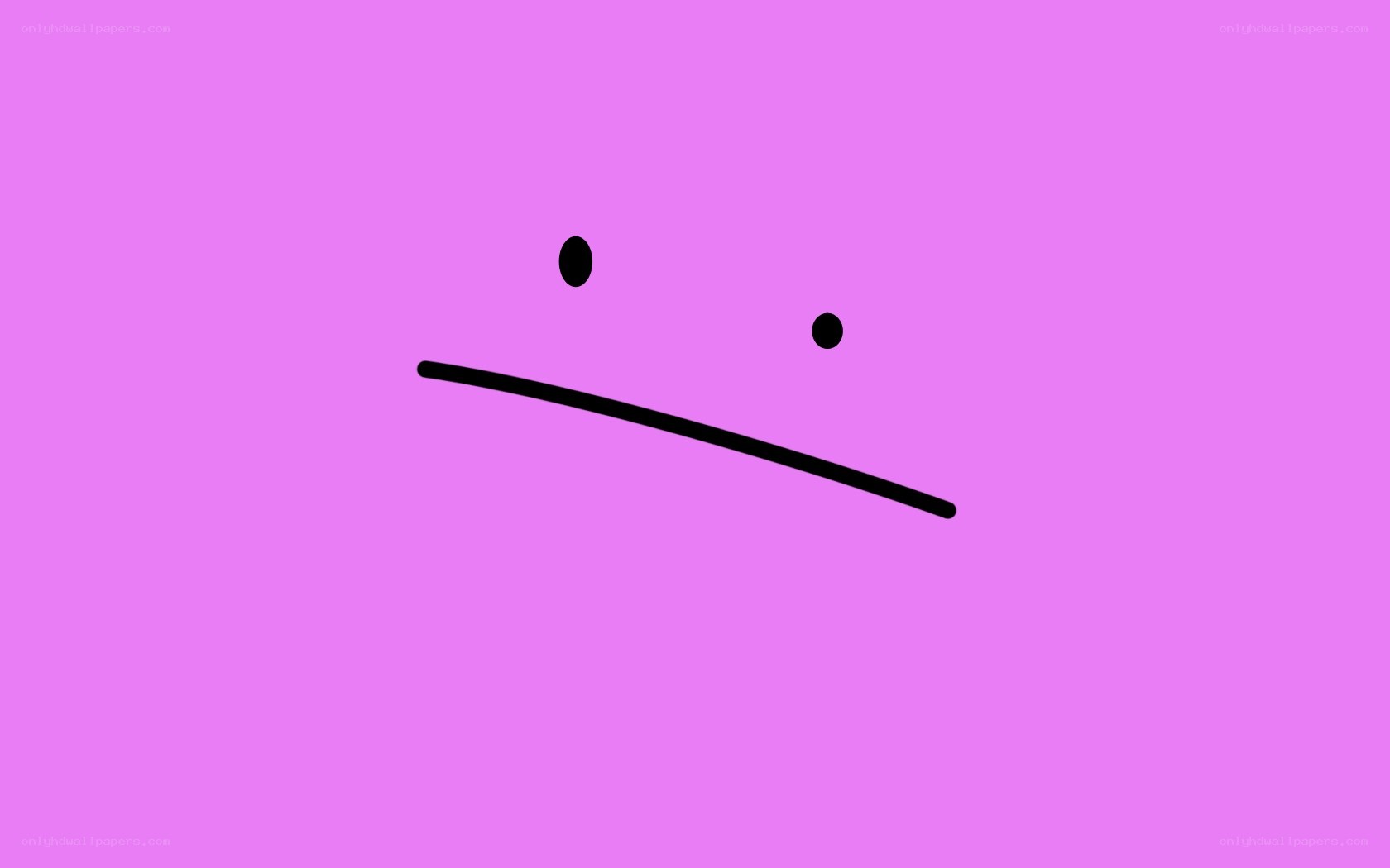 simple face on purple