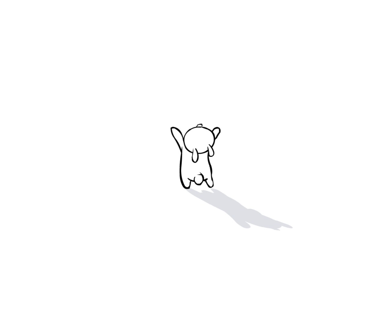 simple line drawing of a creature