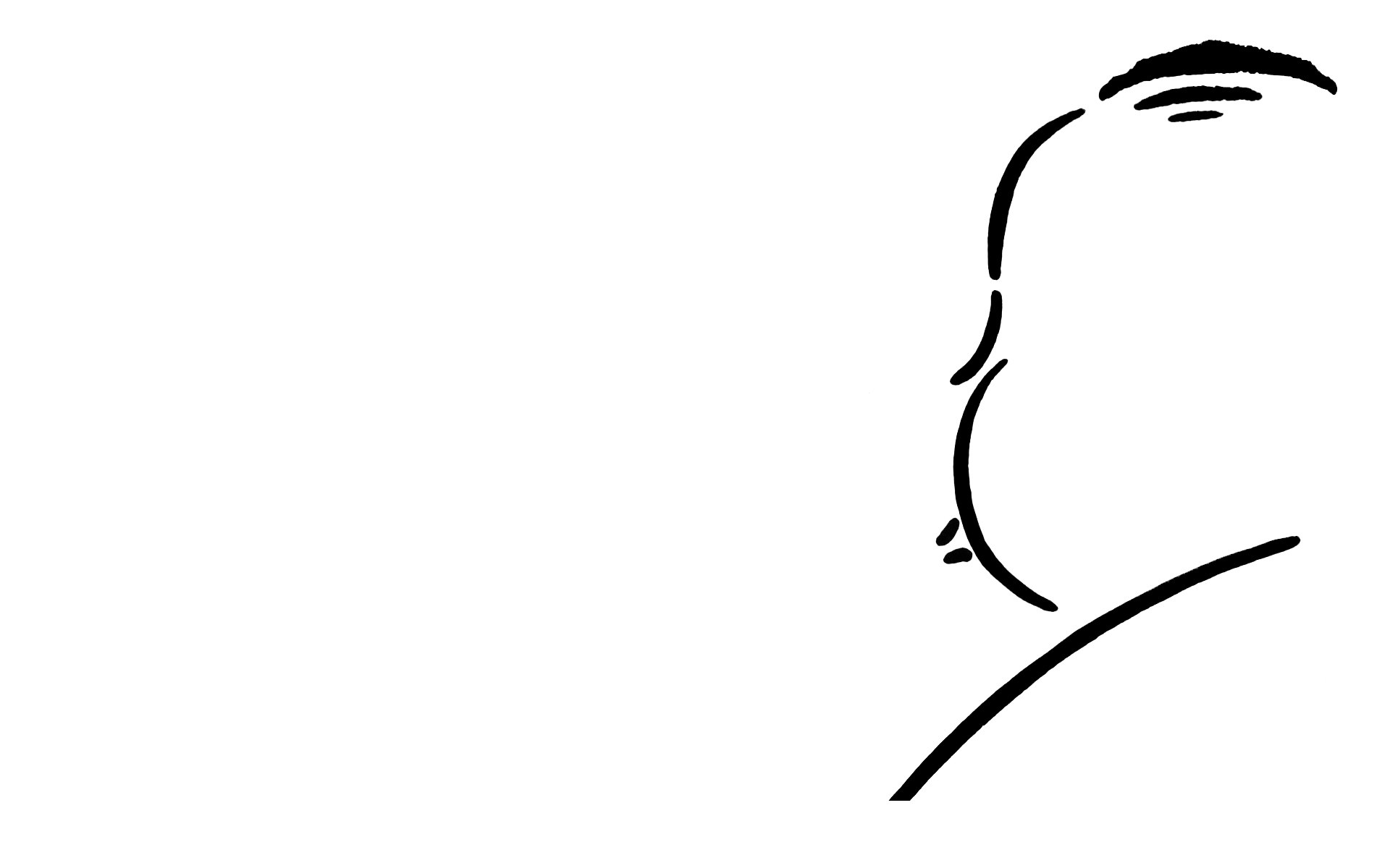 simple line drawing of face