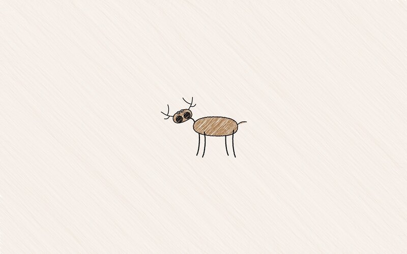 simple reindeer drawing