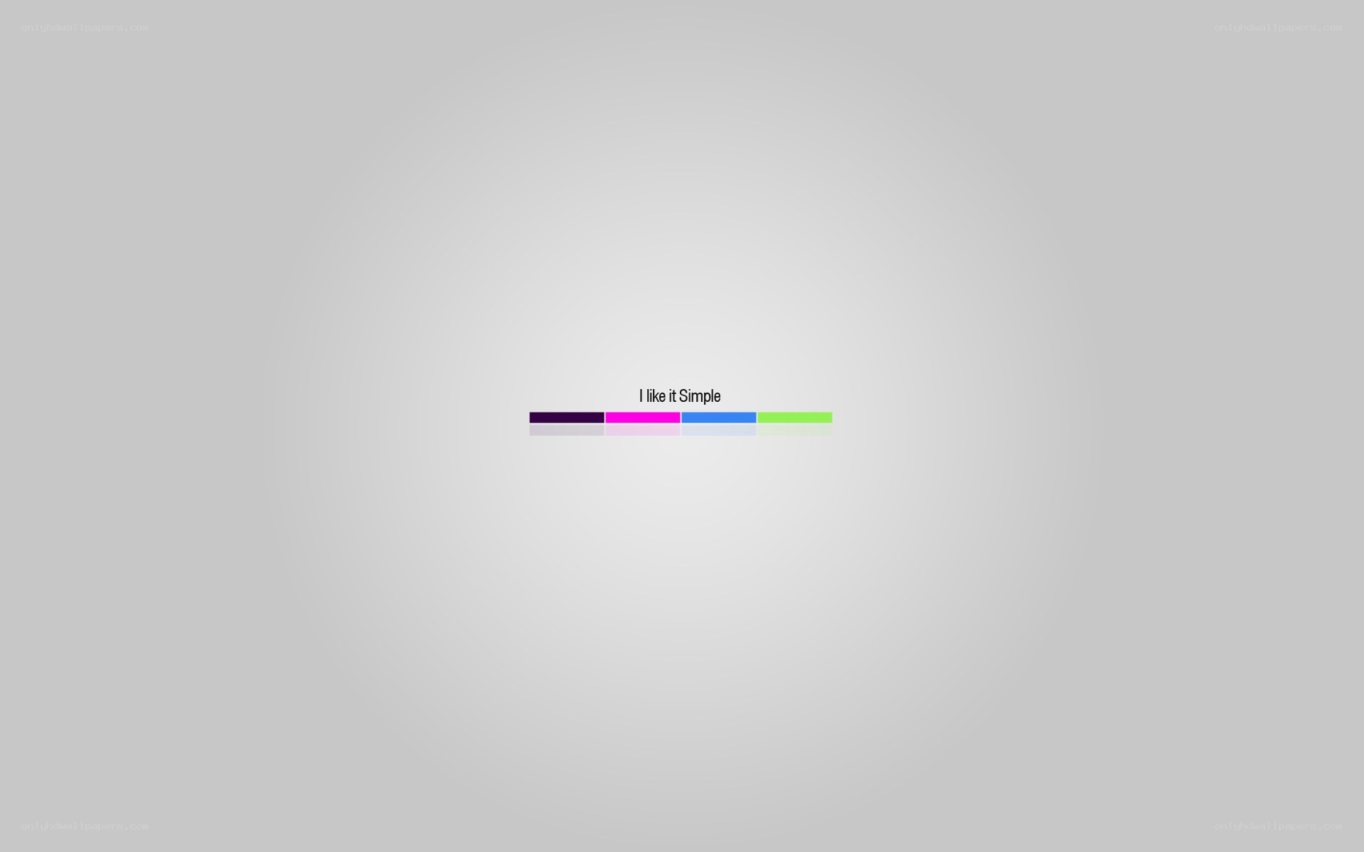 simple text with colored bars