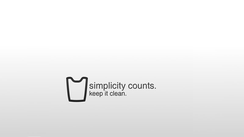 simplicity counts keep it clean