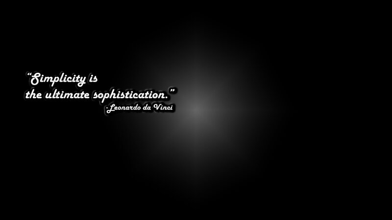 Simplicity quote background