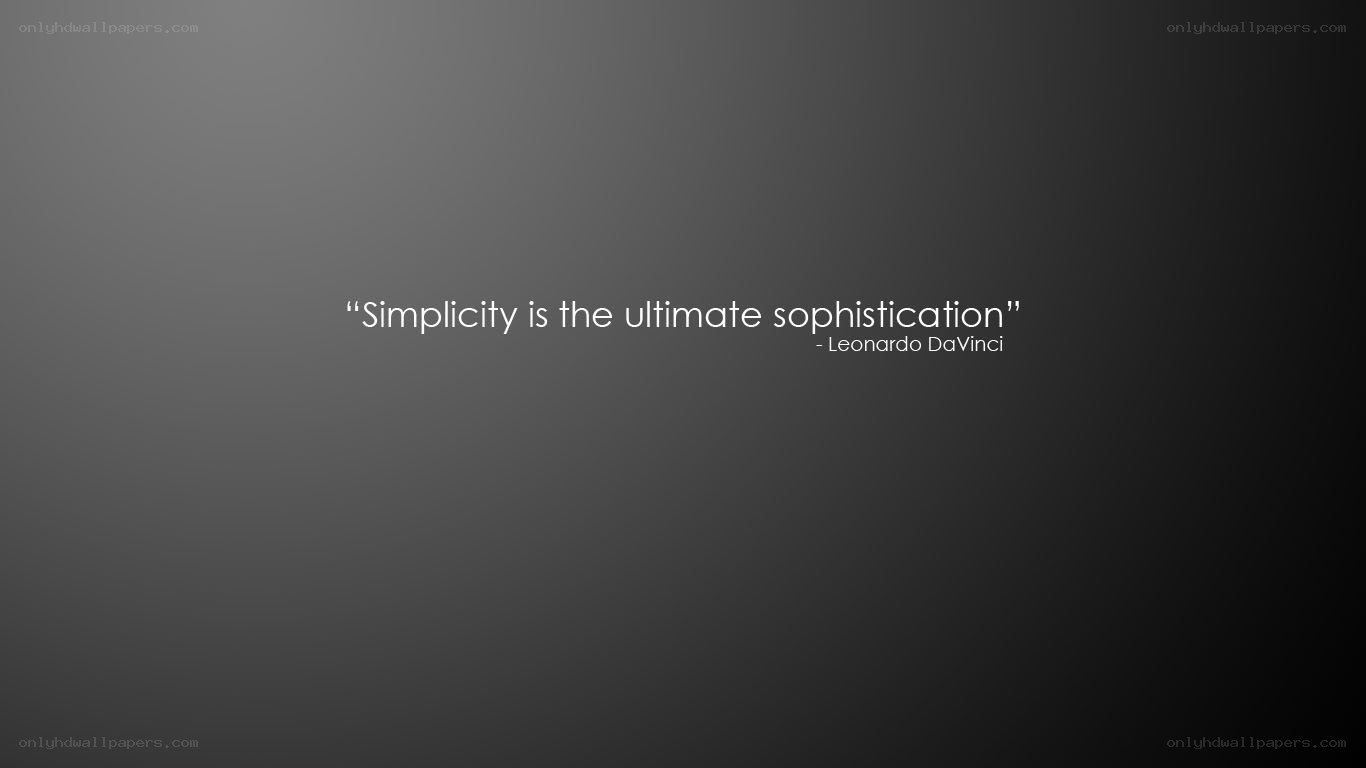 simplicity quote wallpaper