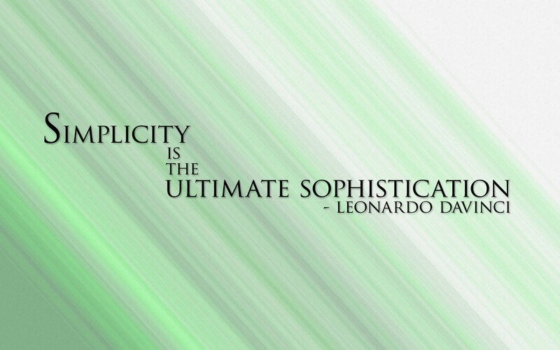 simplicity quote wallpaper