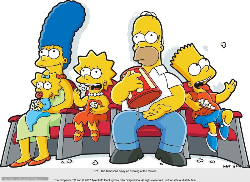 Simpson Family at Movies
