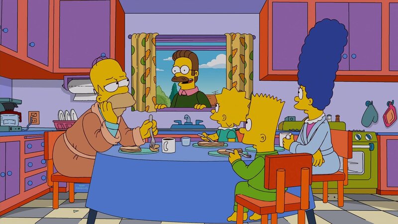 Simpson Family at Table — Purple