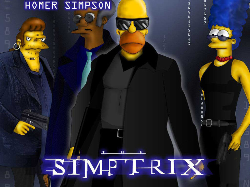 Simpson Family in Matrix Style