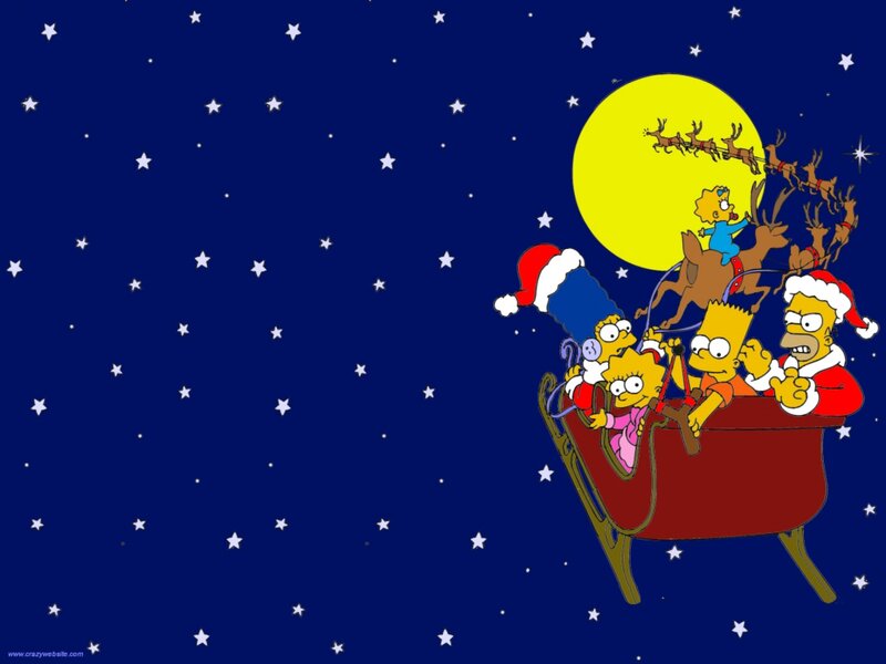 Simpson Family in Sleigh