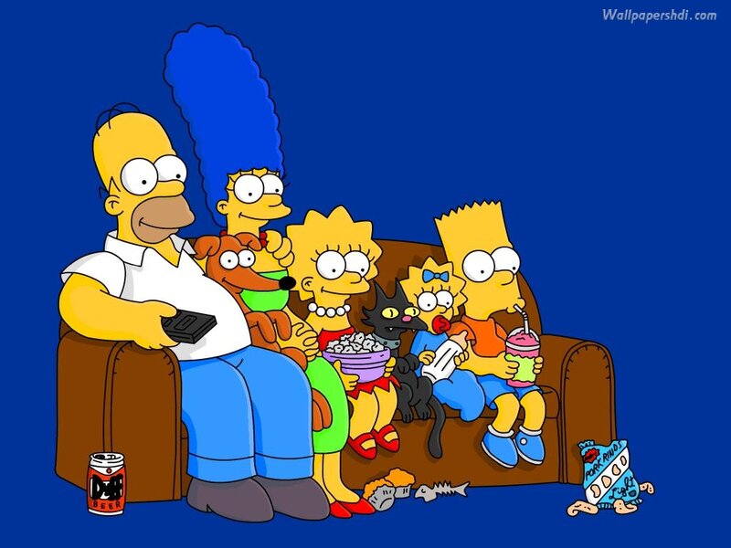 Simpson Family on Couch