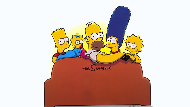 Simpson Family on Couch — Yellow