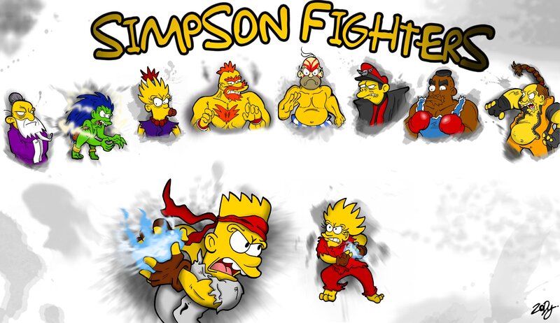 Simpson Fighters characters