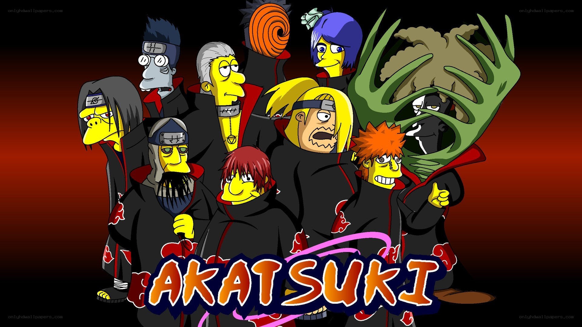 Simpsons as Akatsuki members