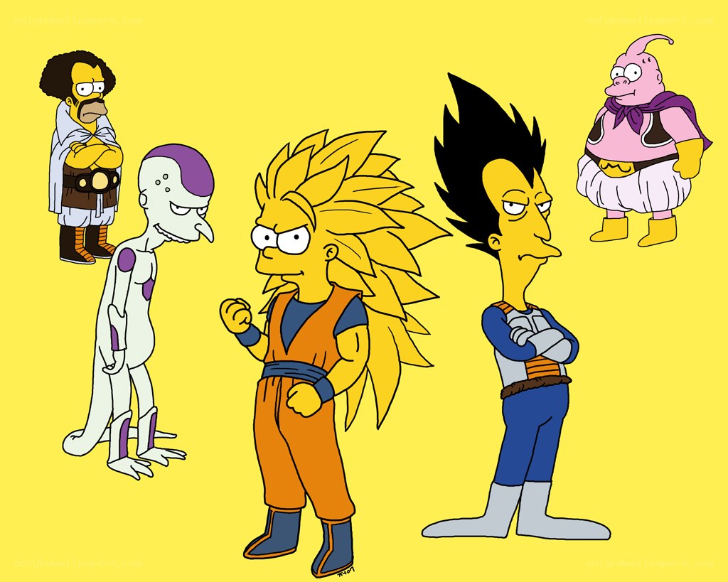 Simpsons as Dragon Ball characters