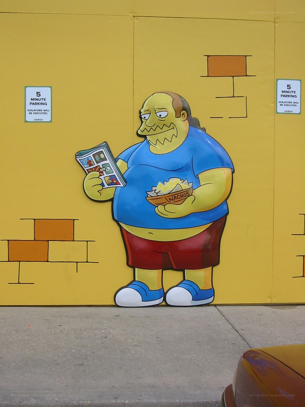 Simpsons character mural