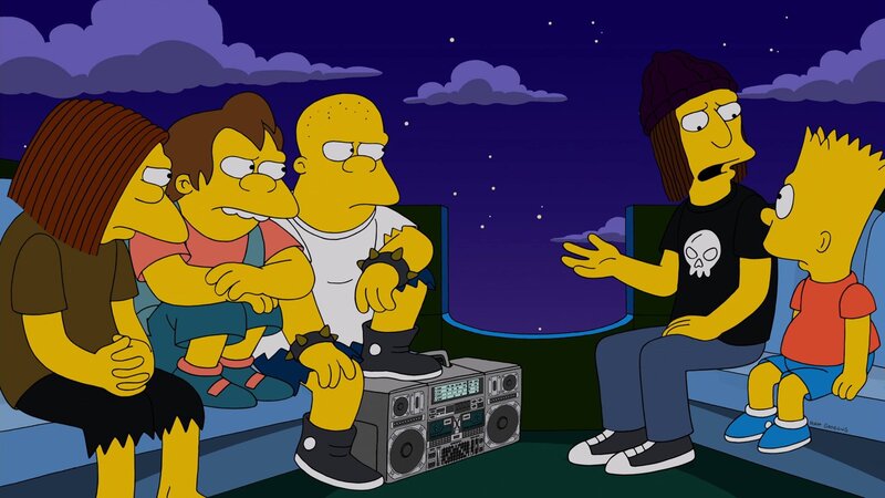 Simpsons Characters at Night